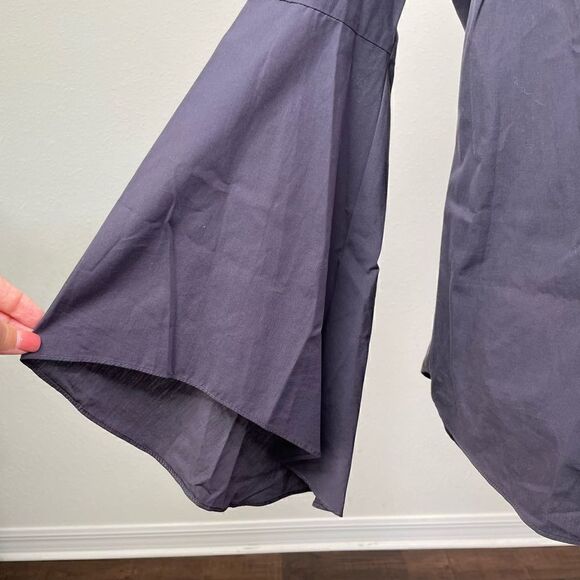 Amanda UpRichard Blue Gray Bell Sleeve Top Women’s Size S - Picture 3 of 7